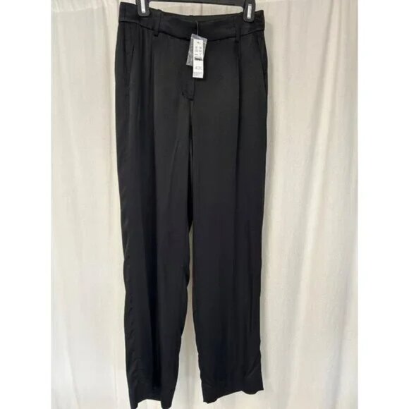 J. Crew Straight Leg Essential Pant in Luster Crepe - Black - Size 12 - Picture 5 of 7